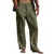 levne plátěné kalhoty-pánské bavlněné plátěné kalhoty se stahovací šňůrkou elastický pas ležérní volné plážové kalhoty na jógu léto rychleschnoucí lehké prodyšné spodky