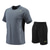cheap Tracksuits-Men&#039;s Tracksuit Running T-Shirt With Shorts 2 Piece Athletic Breathable Moisture Wicking Soft Fitness Running Jogging Sportswear Activewear Solid Colored Dark Grey Fluorescence+Green Black