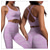 cheap Yoga Suits-Activewear Yellow Seamless Woven Body Yoga Clothes Women&#039;s Fitness Clothes Cross Back Bra Yoga Set
