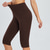 baratos Leggings e collants para ioga-Mulheres Calças de ioga Bolsos laterais Butt Lift Compressão abdominal Cintura Alta Pilates Treino de Ginástica Corrida Legging Capri Calças Côr Sólida Preto Branco Azul Marinho Escuro Esportes
