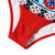 tanie Zestawy bikini-Kostiumy kąpielowe dla kobiet bikini 2-częściowe zestawy stroj kąpielowy bez pleców halter sexy boho kwiatowy nadruk letni plażowy strój kąpielowy