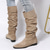 cheap Women&#039;s Boots-Women&#039;s Suede Slouchy Knee-High Boots with Flat Sole, Ideal for Casual Wear and Comfortable Outfits