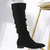 cheap Women&#039;s Boots-Women&#039;s Suede Slouchy Knee-High Boots with Flat Sole, Ideal for Casual Wear and Comfortable Outfits