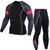 cheap Activewear Sets-Men&#039;s Activewear Set Compression Suit 2 Piece Athletic Long Sleeve Breathable Moisture Wicking Soft Fitness Running Jogging Sportswear Activewear Red black Gray Black Black