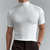 billiga Casual T-shirts för män-Herr T-shirt Turtleneck skjorta Slät Hög krage Gata Helgdag Kortärmad Kläder Mode Ledigt Bekväm