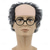 cheap Party Wigs-Short Brown Old Men Wig Fluffy Bald Head Wig Synthetic Cosplay Wigs Halloween Wigs