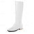 baratos Botas da moda-botas de montaria femininas pretas de couro sintético até o joelho – estilo equestre elegante para uso casual e formal