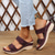 cheap Comfort Sandals-Women&#039;s Floral Embellished Wedge Sandals with Comfortable Arch Support - Perfect for Casual Summer Outings