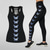Χαμηλού Κόστους Κοστούμια γιόγκα-21Grams Γυναικεία Κοστούμι γιόγκα 3D σετ 2 τεμάχια Πεταλούδα Κολάν με κοψίματα Αμάνικη Μπλούζα Ρούχα σύνολα Άσπρο / Μαύρο Μαύρο Γιόγκα Καταλληλότητα Γυμναστήριο προπόνηση / Αμάνικο / Αθλητικό