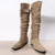 cheap Women&#039;s Boots-Women&#039;s Suede Slouchy Knee-High Boots with Flat Sole, Ideal for Casual Wear and Comfortable Outfits