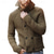 abordables suéter de la rebeca de los hombres-Hombre Pulóveres Chaqueta de Punto Abrigo de cuello alto Croché Tejer Botón De Punto Color sólido Escote Chino Básico Casual Diario Festivos Ropa Invierno Otoño Caqui S M L