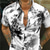 billige Skjorter med tryk til mænd-Herre Skjorte Hawaii skjorte Sommer skjorte Grafisk Blomstret Hawaiiansk Aloha Design Aftæpning Sort / Hvid Navyblå Brun Grøn Regnbue Trykt mønster udendørs Gade Kortærmet 3D Knap ned Tøj Mode