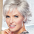 cheap Synthetic Trendy Wigs-Short Curly Grey Pixie Wigs for White Women Sliver Grey Layered Synthetic Wig Natural Looking Pixie Cut Fluffy Wigs with Bangs Christmas Party Wigs