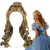 baratos Perucas de personagens de filmes-Cinderela peruca cosplay role play filme arenoso princesa coque de cabelo sintético perucas de halloween