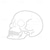ieftine Halloween Kithen-biscuit craniu din plastic abraziv alb instrument de copt diy desene animate craniu biscuitmold