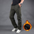cheap Cargo Pants-Men&#039;s Cargo Pants Cargo Trousers Work Pants Zip Leg Solid Color Thermal Warm Fleece Lining Weekend Streetwear Casual Formal ArmyGreen Black