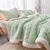 baratos lar-Cobertor de lã sherpa verde sálvia, macio e aconchegante de pelúcia flanela grossa cobertor grosso jacquard de luxo cobertores quentes de inverno para sofá, sofá, cama