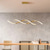 cheap Pendant Lights-LED Pendant Light Linear 90 cm 3000K Gold/Silver Adjustable Island Lights Dimmable Aluminum Stylish Minimalist Painted Finishes Nordic Style Dining Room Kitchen Lights 110-220V