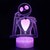 tanie Lampki nocne 3D-halloween 3d iluzja lampka nocna halloween miasto dynia król jack skellington 16 kolorów z pilotem do wystroju pokoju lampka na biurko kreatywne oświetlenie prezenty dla dzieci urodziny boże narodzenie
