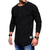 cheap Men&#039;s Casual T-shirts-Men&#039;s T shirt Tee Long Sleeve Solid Color Crew Neck White Black Light gray Dark Gray Red Casual Daily Tops Cotton Fashion Lightweight Muscle Slim Fit