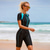 baratos Rash Guards de Uma Peça-sbart feminino rash guard fato de pele de mergulho manga curta fecho frontal na altura do joelho natação surf praia desportos aquáticos patchwork verão primavera outono