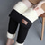 preiswerte Fleece gefütterte Leggings-Damen Leggings mit Fleecefutter Kuscheliges Fleecefutter Gemütliche Leggings Winterleggings Einfarbig Thermowarm Weich Hohe Elastizität Sportlich Athleisure Schwarz Schwarz+Grau Herbst Winter