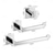 cheap Bathroom Accessory Set-Bathroom Hardware Set 4 Pieces, SUS304 Stainless Steel Remodeled Wall Mounted Bathroom Accessories, Include 2 Robe Hook, 2 Towel Holder