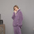 billige Nattøy for damer-kvinners pyjamas pjs sett 2 stk ren farge mote plysj komfort hjemme ferie fleece v wire langermet genser bukse elastisk midje høst vinter hjemmeantrekk