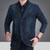 cheap Denim Outwear-men&#039;s Denim Blazer Jacket Jeans suit jacket classic notched collar 3 button tailoring distressed denim blazer jacket (large, light blue_02)