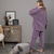 billige Nattøy for damer-kvinners pyjamas pjs sett 2 stk ren farge mote plysj komfort hjemme ferie fleece v wire langermet genser bukse elastisk midje høst vinter hjemmeantrekk