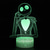 tanie Lampki nocne 3D-halloween 3d iluzja lampka nocna halloween miasto dynia król jack skellington 16 kolorów z pilotem do wystroju pokoju lampka na biurko kreatywne oświetlenie prezenty dla dzieci urodziny boże narodzenie