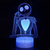 tanie Lampki nocne 3D-halloween 3d iluzja lampka nocna halloween miasto dynia król jack skellington 16 kolorów z pilotem do wystroju pokoju lampka na biurko kreatywne oświetlenie prezenty dla dzieci urodziny boże narodzenie