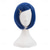 cheap Synthetic Trendy Wigs-Morticia Short Straight Blue Women Bob Full Bang Kids Wig with Gold Dragonfly Hairpin