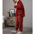 billige Nattøy for damer-kvinners pyjamas pjs sett 2 stk ren farge mote plysj komfort hjemme ferie fleece v wire langermet genser bukse elastisk midje høst vinter hjemmeantrekk