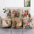 cheap Floral &amp; Plants Style-Set of 5 Decorative Pillow Covers for Couch, Sofa, or Bed Modern Quality Design Leaves Floral Country Cotton / Faux Linen Throw Pillow Cover for Sofa Couch Bed Chair