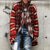 preiswerte Herren Strickjacke-Herren Pullover Strickjacke Gerippt Stricken Cropped Strick Plaid V Ausschnitt Stilvoll Basic Outdoor Täglich Bekleidung Herbst Winter Rote M L XL