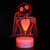 tanie Lampki nocne 3D-halloween 3d iluzja lampka nocna halloween miasto dynia król jack skellington 16 kolorów z pilotem do wystroju pokoju lampka na biurko kreatywne oświetlenie prezenty dla dzieci urodziny boże narodzenie
