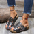 cheap Women&#039;s Clogs &amp; Mules-Women&#039;s Floral Embroidered Slip-On Clogs with Buckle Detail and Wedge Heel - Comfortable Vintage Casual Shoes