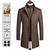cheap Men&#039;s Trench Coat-Men&#039;s Winter Coat Wool Coat Overcoat Street Business Winter Woolen Thermal Warm Outerwear Clothing Apparel Casual Solid Color Pocket Stand Collar Single Breasted