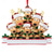 abordables Adornos para el árbol de Navidad-decoraciones para árboles de navidad familia de renos linda pareja ciervos brillantina sombrero de navidad tradicional rudolph surtido colgante de navidad lindo ciervo festivo regalo de invierno