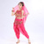 cheap Kids&#039; Dancewear-Belly Dance Kids&#039; Dancewear Top Side Draping Ruching Splicing Girls&#039; Performance Training Short Sleeve Natural Polyester Sequined