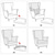 cheap Wingback Chair Cover-Wing Chair Cover Set, Include Stretch Wingback Chair Slipcover and Ottoman Cover,  Jacquard Wing Back Chair Cover Removable Machine Washable Armchair Chair Cover for Strandmon Chair