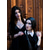 billiga Filmkaraktär peruker-Familjen Addams Parann Syntetisk Parann Mitten Del Parann Lång Naturligt Svart #1B Syntetiskt Hår Justerbar Värmebeständig Syntetisk Halloween Parann
