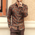 billiga Skjortor med tryck för män-Herr Skjorta Knapp upp skjorta Sommarskjorta Hawaii skjorta Vin Rubinrött Grön Kaffe Grå Långärmad Blommig Nedvikt Ledigt Helgdag Mönster Kläder Mode Streetwear Ledigt