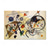 abordables Peintures Célèbres-Peinture à l&#039;huile faite à la main toile art mural décoration kandinsky style abstrait pour la décoration intérieure roulé sans cadre peinture non étirée
