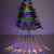 billige LED Strip Lamper-Stjerne Snorlys Utendørs Dekorasjoner 9X2M 180LED Vannfall Tre Feelys med Topp Stjerne Girlander Hagefest Høytid Fargerikt Lys AC220V EU-stikk