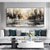 cheap Abstract Paintings-Handmade Oil Painting Canvas Wall Art Decor Abstract Knife Painting Landscape Black For Home Decor Rolled Frameless Unstretched Painting