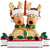 abordables Adornos para el árbol de Navidad-decoraciones para árboles de navidad familia de renos linda pareja ciervos brillantina sombrero de navidad tradicional rudolph surtido colgante de navidad lindo ciervo festivo regalo de invierno