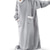 preiswerte Männer-Herren Schlafanzug Nachtwäsche Tragbare Decke Hoodie-Decke Einfarbig Modisch Einfach Plüsch Heim Polyester Warm Atmungsaktiv Kapuzenpullover Lange Robe Tasche Stickerei Kapuzenpullover Winter Schwarz