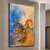 cheap Abstract Paintings-Handmade Oil Painting Canvas Wall Art Decor Abstract Colored Mountain Painting Original Landscape Painting for Home Decor With Stretched Frame/Without Inner Frame Painting
